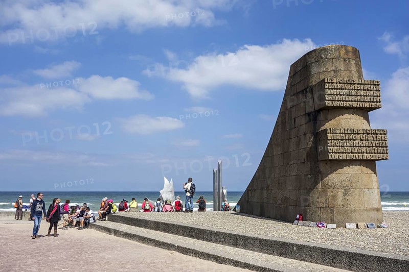 The Second World War Two Omaha Beach monument at Saint-Laurent-sur-Mer