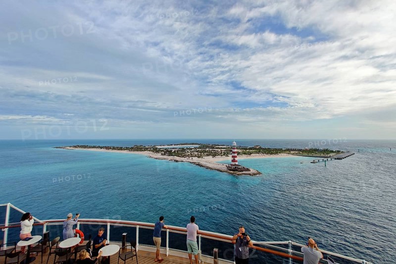View of the private island of the cruise line MSC Cruises