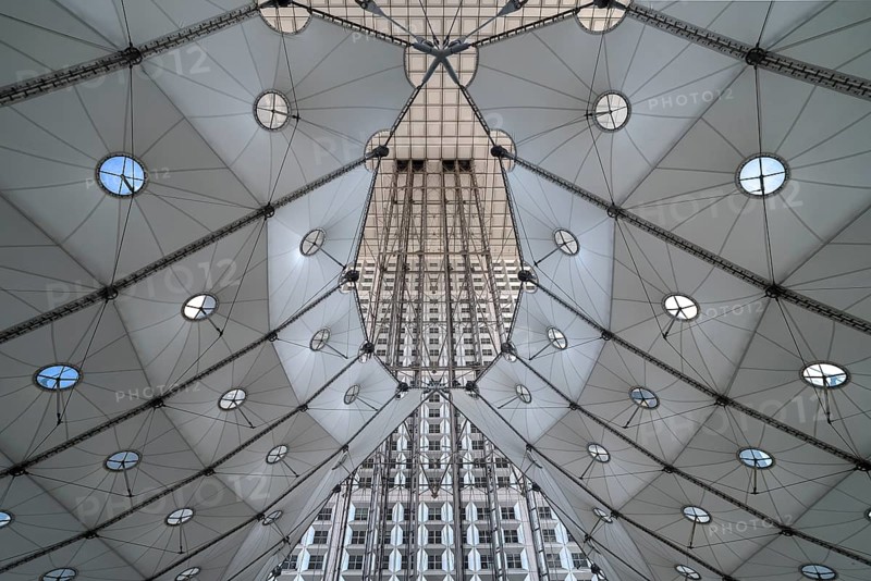 Tent roof inside the Grand Arche
