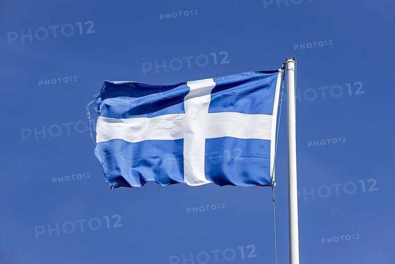 Worn flag of Shetland