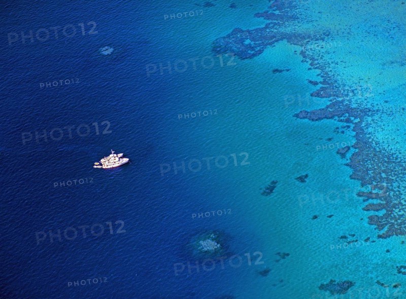 Aerial View of Michaelmas Reef offshore from Cairns Queensland Australia