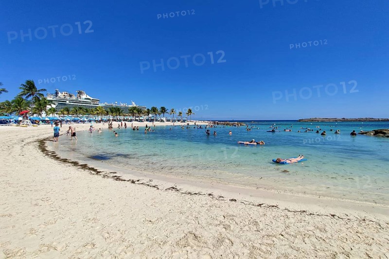 Beach on the private island of Coco Cay aka Little Stirrup Cay