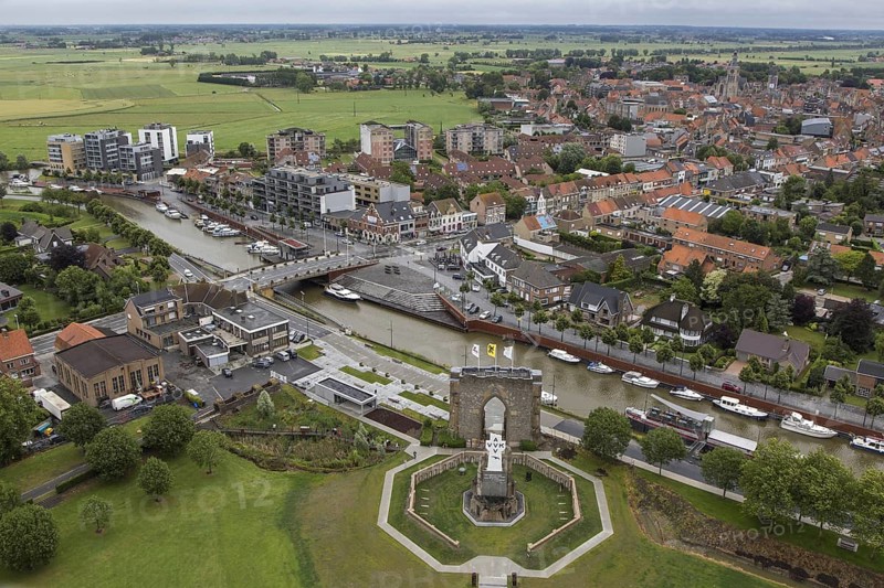 View over the city Diksmuide