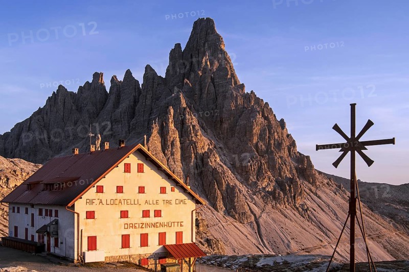 Mountain refuge Dreizinnenhuette