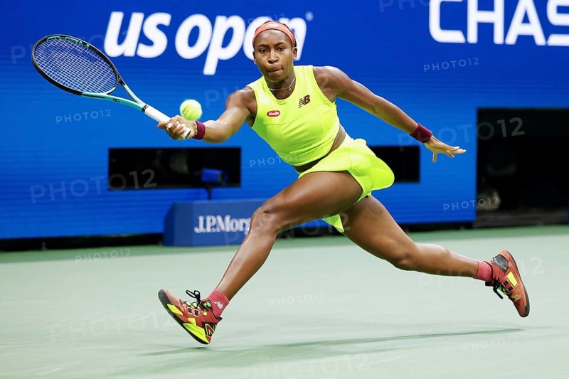 Tennisspielerin Coco Gauff USA in Aktion bei den US Open 2023