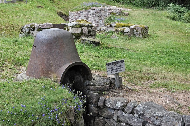 Iron turret from trench at the First World War battlefield Le Linge at Orbey