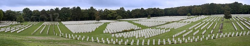 First World War One graves at the Etaples Military Cemetery