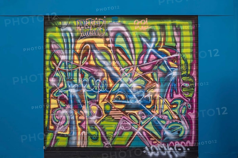 Grafitti on a garage door