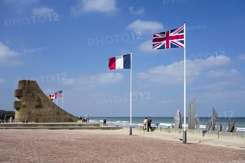 The Second World War Two Omaha Beach monument Les Braves at Saint-Laurent-sur-Mer