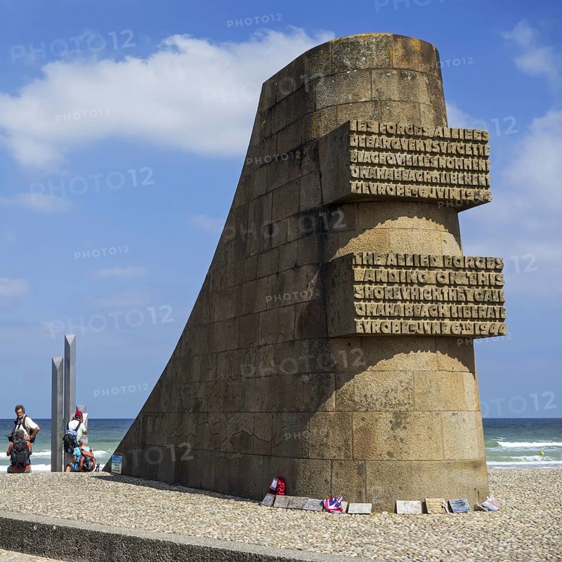 The Second World War Two Omaha Beach monument at Saint-Laurent-sur-Mer