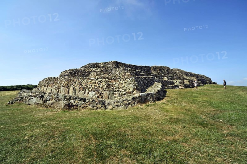 Tourists visiting the Cairn of Barnenez