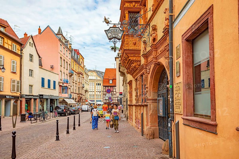 Rue des Tetes of Colmar in Alsace