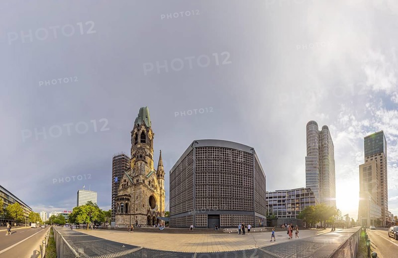 Cityscape Berlin. Kaiser Wilhelm Memorial Church