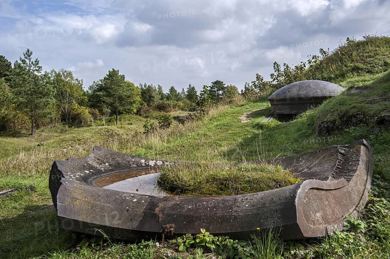 Demolished turret of the of the First World War One Fort de Vaux at Vaux-Devant-Damloup