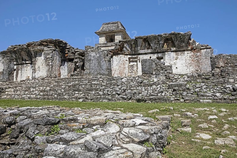 Palace with Observation Tower at the pre-Columbian Maya civilization site of Palenque