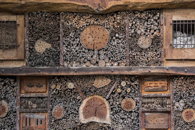 Insect hotel for solitary bees and artificial nesting place for insects