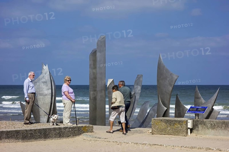 The Second World War Two Omaha Beach monument Les Braves at Saint-Laurent-sur-Mer