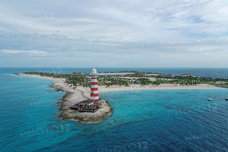 View of the private island of the cruise line MSC Cruises