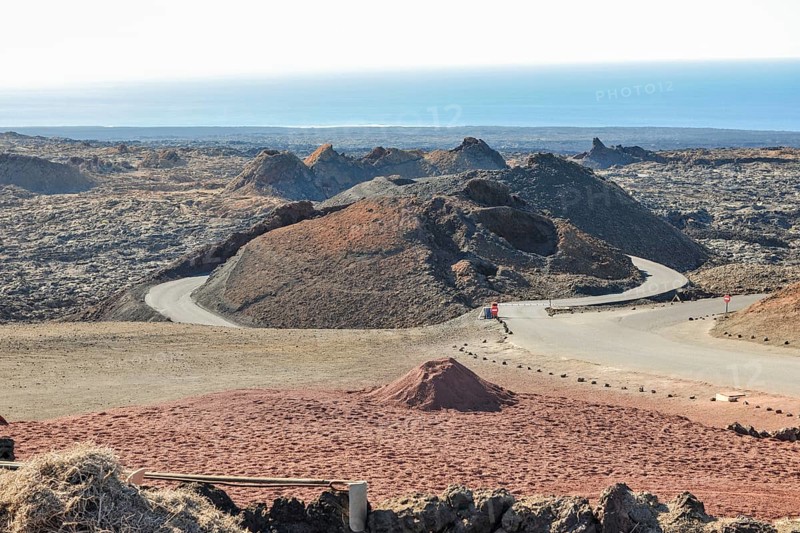 View of crater landscape with extinct volcanoes Volcanism