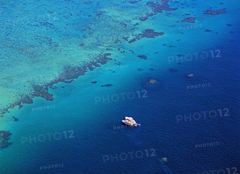 Aerial View of Michaelmas Reef offshore from Cairns Queensland Australia