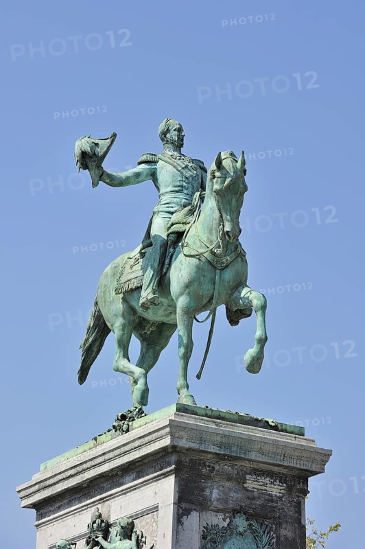 Equestrian statue of Grand Duke William II at the Place Guillame in Luxembourg