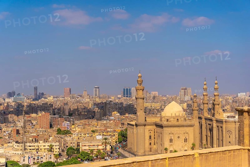 View of the Cairo city skyline from the Alabaster Mosque