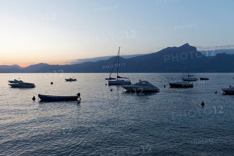 Parked boats on Lake Garda