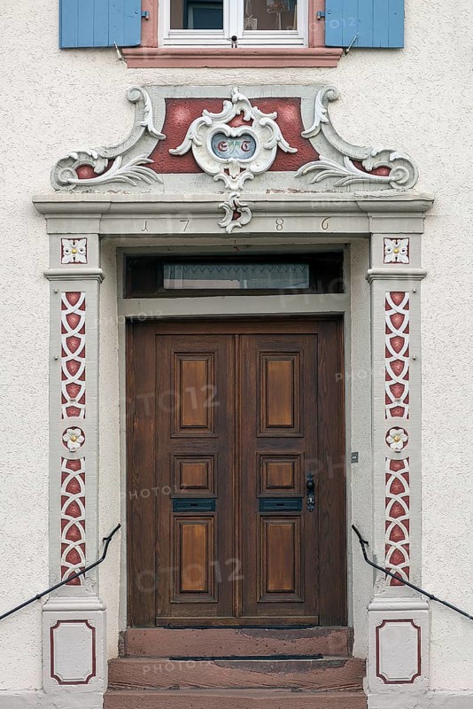 Decorative front door from 1786