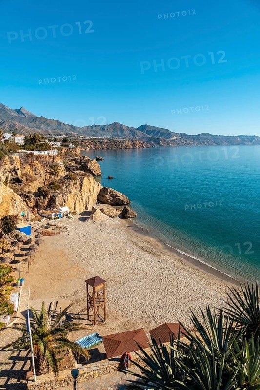 Calahonda beach in the town of Nerja one spring afternoon