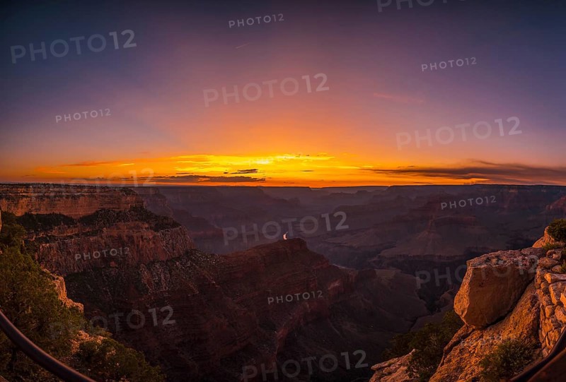 Beautiful sunset at the Hopi Point of the Grand Canyon. Arizona