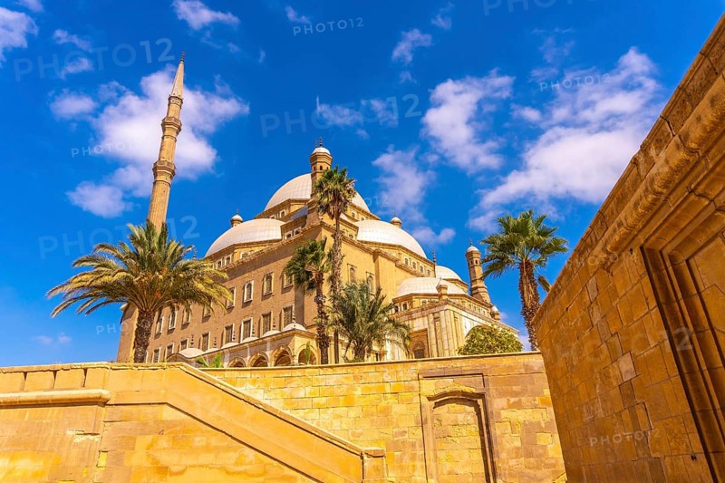 Exteriors of the Alabaster Mosque in the city of Cairo