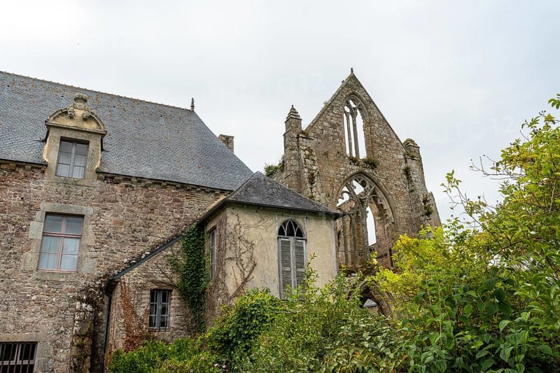 Rooftops of the beautiful Abbaye de Beauport in the village of Paimpol