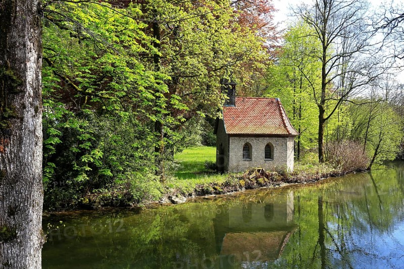 Maxensruh Chapel in Immenstadt im Allgaeu near the Konstanzer Ach. Immenstadt im Allgaeu