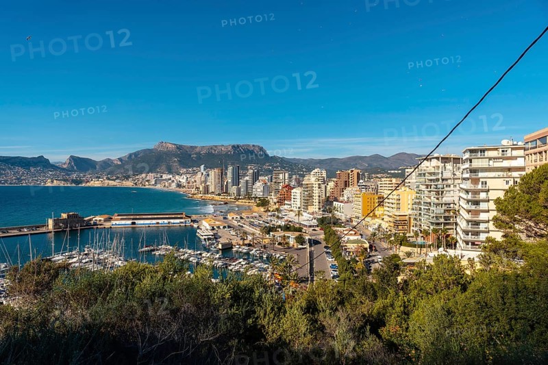 View on the ascent to the Penon de Ifach Natural Park in the city of Calpe