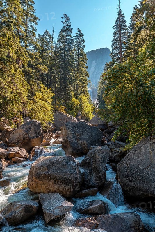 Vernal Falls waterfall of Yosemite National Park