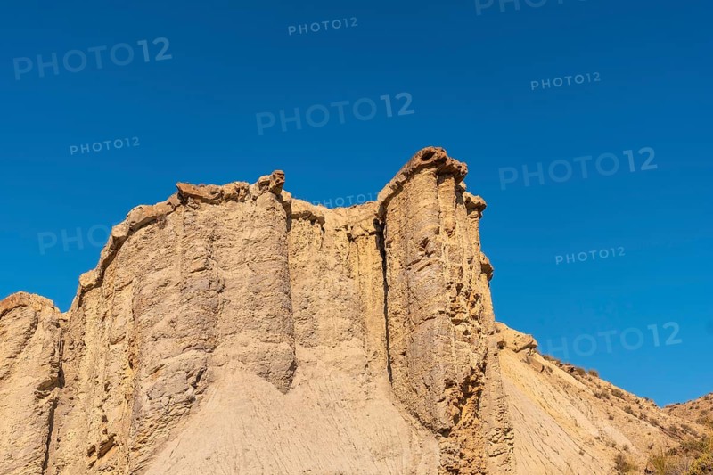 Details on the desert walls of Tabernas