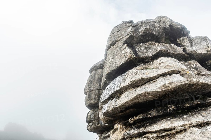 Spectacular circular rocks at the top of Torcal de Antequera