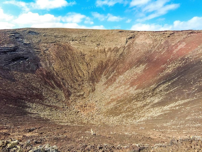 Crater of the Calderon Hondo volcano near Corralejo