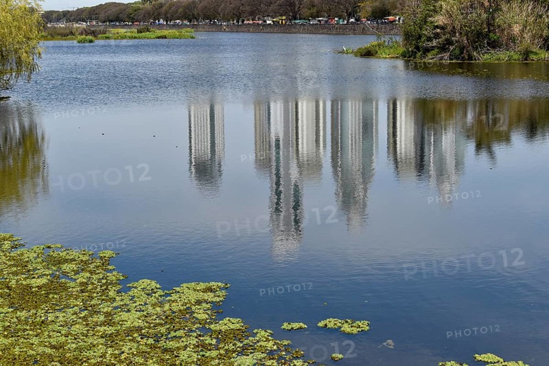 Reflection of the skyline of Puerto Madero