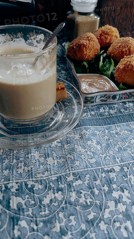 Potato croquettes and a cup of masala chai