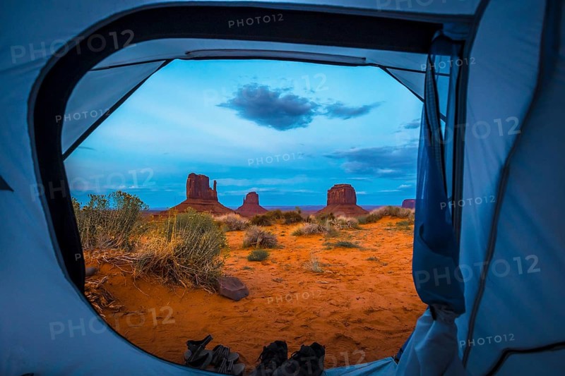 The stunning views from The View Campground campsite in Monument Valley itself. Utah