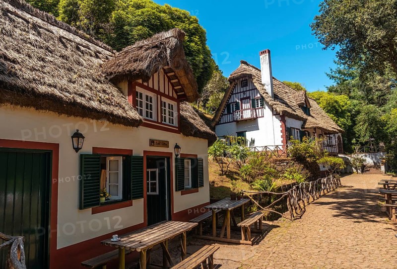 Beautiful houses at the beginning of Levada do Caldeirao Verde