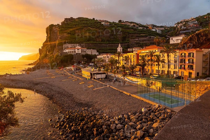 Orange sunset in Ponta do Sol