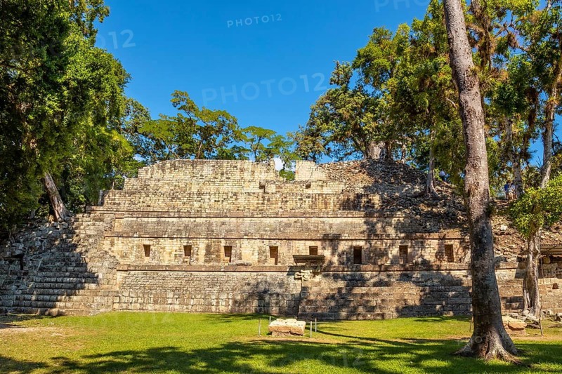 The astronomical pyramid of the temples of Copan Ruinas. Honduras