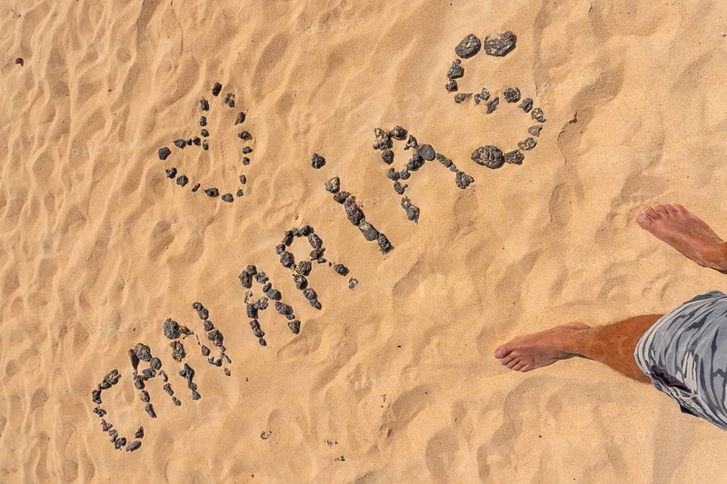 I love the Canary Islands with black stones on the beach of the dunes of the Natural Park of Corralejo