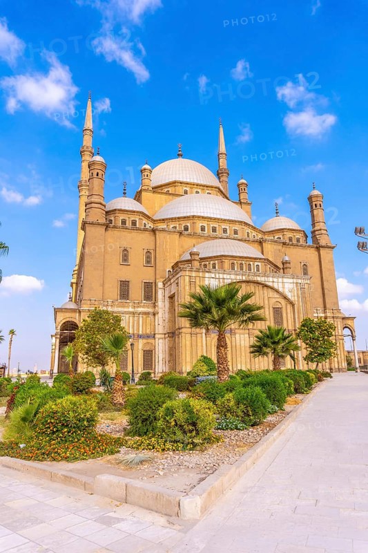 The impressive Alabaster Mosque in the city of Cairo