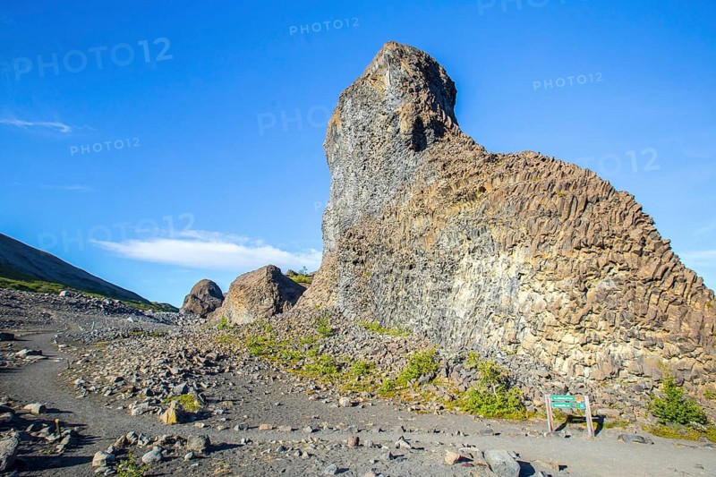 Fantastic stone shapes on the Jokulsargljufur trekking trail