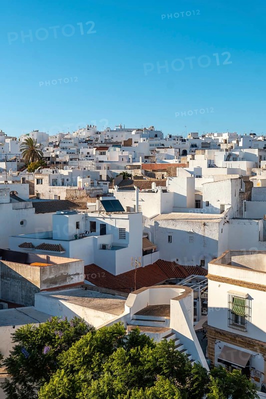 Panoramic view of the town of Conil de la Frontera from the Torre de Guzman