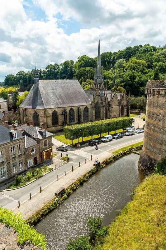 Church Saint-Sulpice de Fougeres. Brittany region
