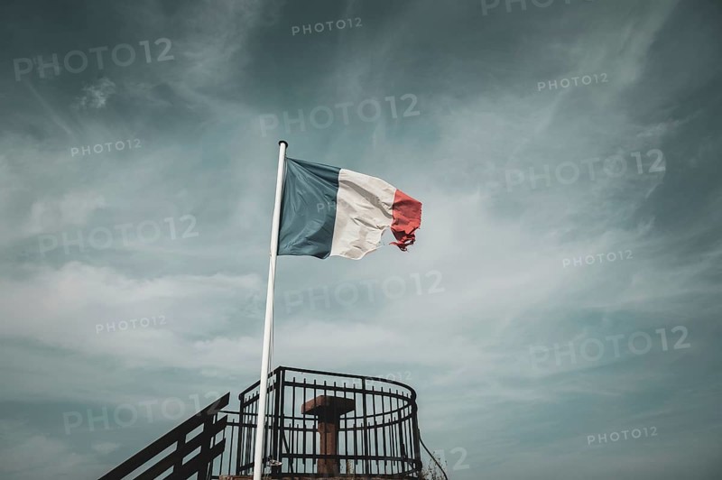 French national flag at Lichtenberg Castle